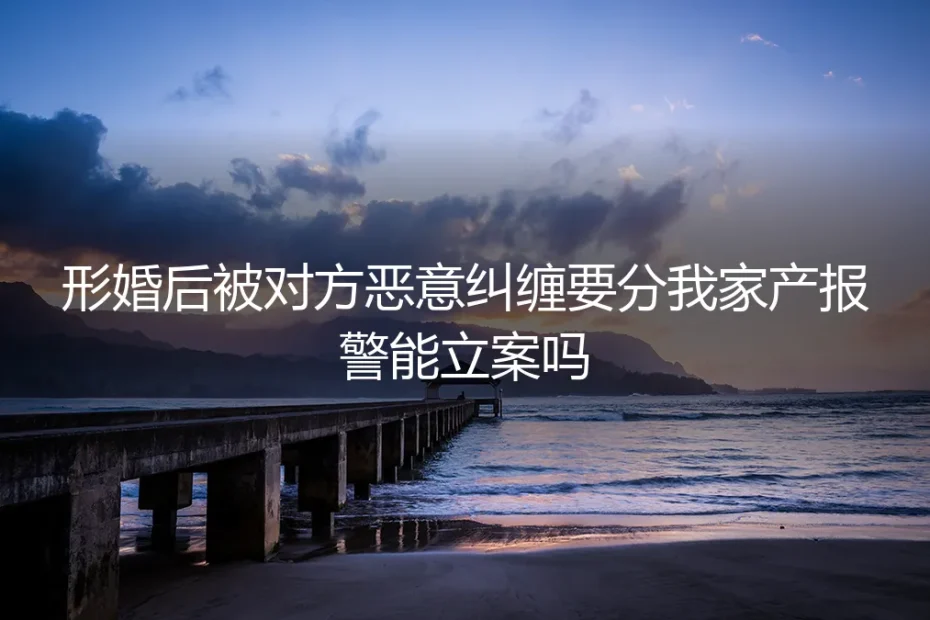 形婚后遭对方恶意纠缠索要家产：立案标准、维权路径与风险防控指南