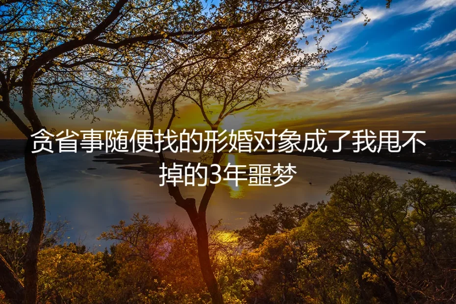 贪省事随便找的形婚对象成了我甩不掉的3年噩梦：真实案例拆解与避坑指南