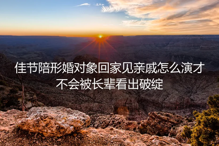 佳节陪形婚对象回家见亲戚保姆级指南：零破绽不穿帮实操避坑手册