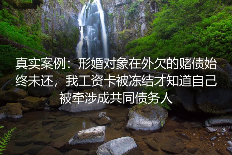 工资卡被冻结才知情:形婚对象欠百万赌债,我莫名成共同债务人
