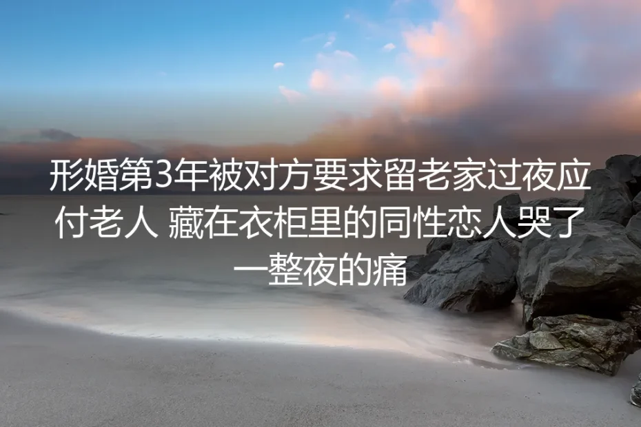 形婚第三年的年夜：衣柜里藏着的人，哭到天光大亮
