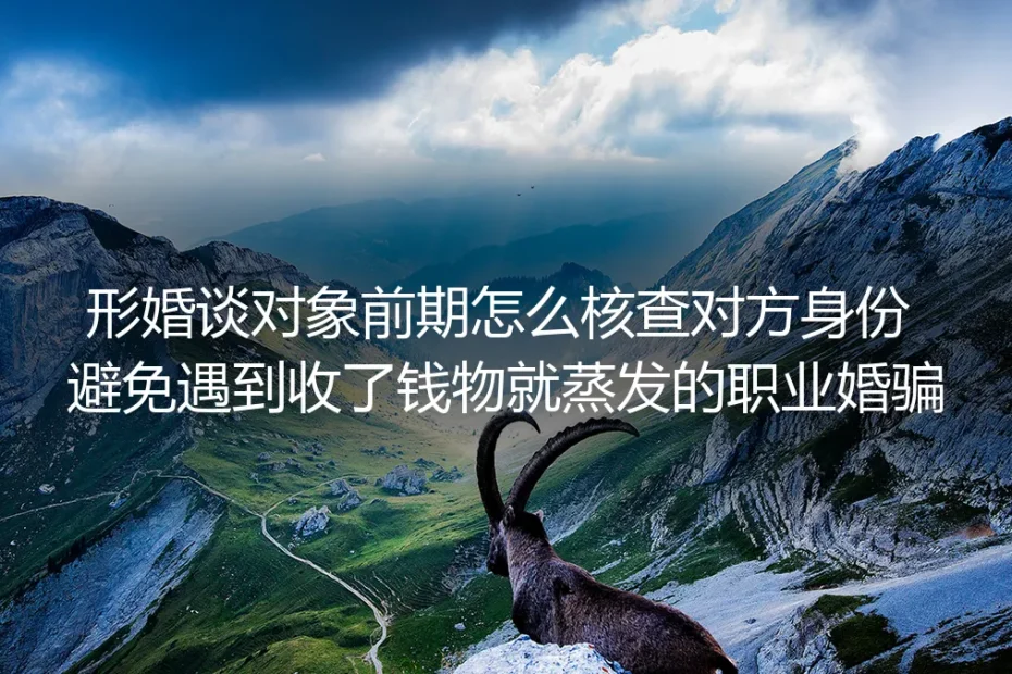 形婚前期身份核查保姆级指南:精准识别职业婚骗,杜绝收钱就蒸发套路