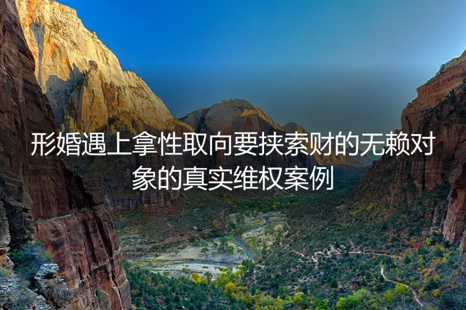 形婚遇上拿性取向要挟索财的无赖对象：3年真实维权案例拆解