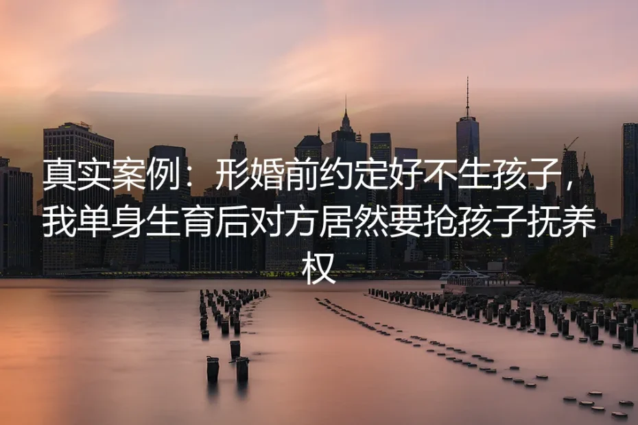 真实案例:形婚前约定好不生孩子,我单身生育后对方居然要抢孩子抚养权