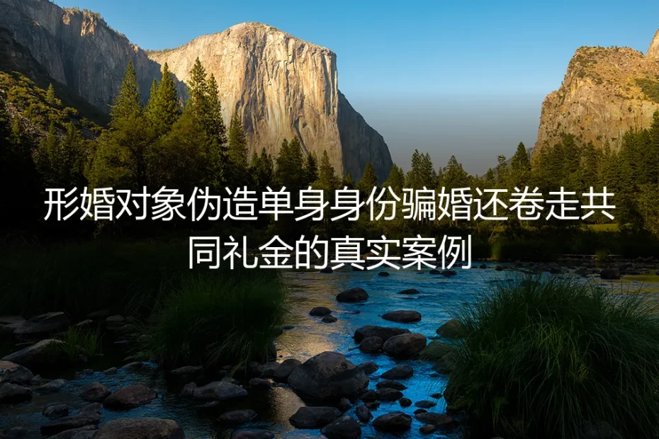形婚对象伪造单身身份卷走17万礼金：真实个案里的避坑红线