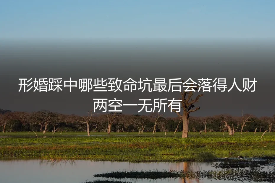 真实情境剖析:形婚踩中这几个致命坑,真的会人财两空一无所有