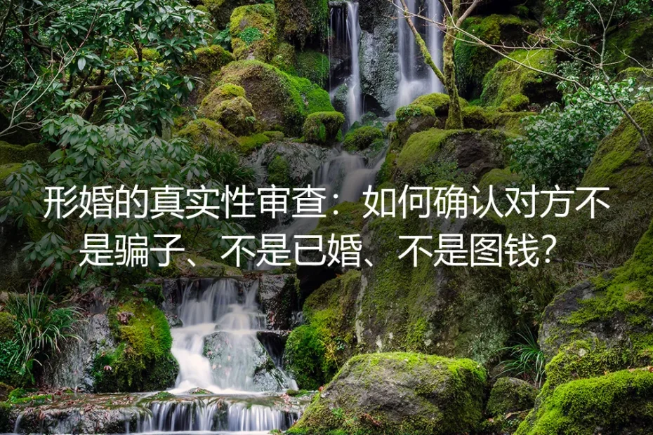 形婚真实性审查实操指南：如何确认对方不是骗子、不是已婚、不是图钱？