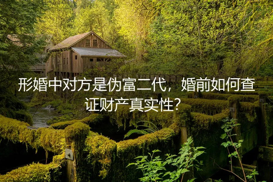 形婚防伪指南:婚前查证"富二代"身份与财产真实性的实操路径