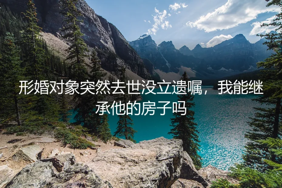形婚对象突然去世没立遗嘱,我能继承他的房子吗