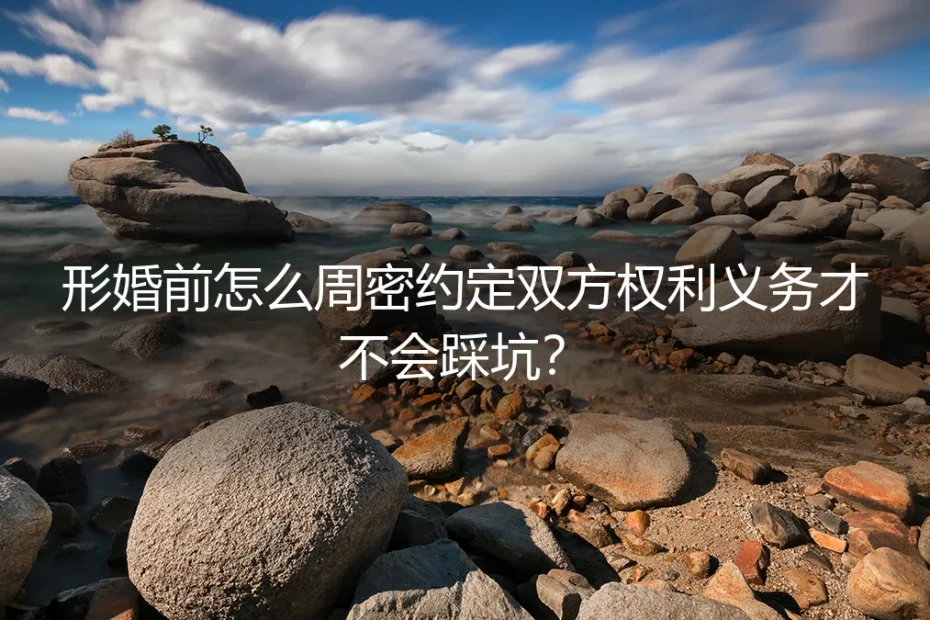 形婚前怎么周密约定双方权利义务才不会踩坑?