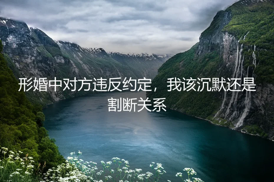 形婚中对方违反约定,我该沉默还是割断关系?