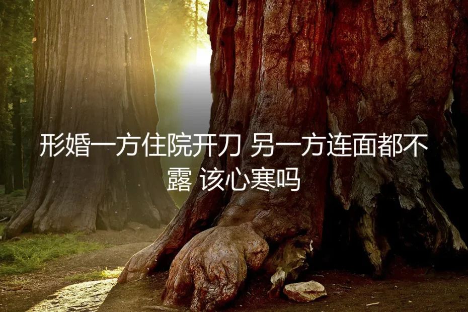 形婚一方住院开刀,另一方连面都不露:该心寒吗?