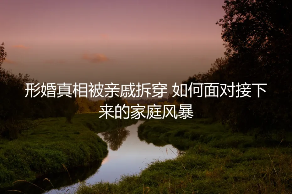 形婚真相被亲戚拆穿？这份家庭风暴应对指南请收好