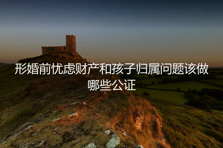 形婚前忧虑财产和孩子归属问题该做哪些公证？保姆级实操避坑指南