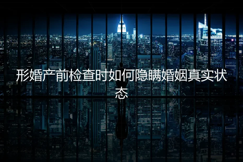 形婚产前检查时如何隐瞒婚姻真实状态？一份保姆级实操避坑指南