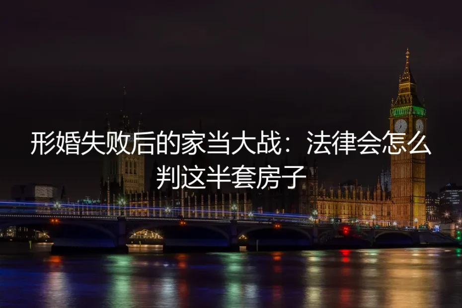 形婚失败后的家当大战：法律会怎么判这半套房子